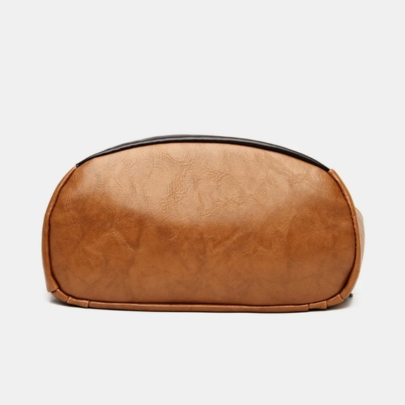 NWT Leather Purse Backpack Book Bag - Picture 4 of 7